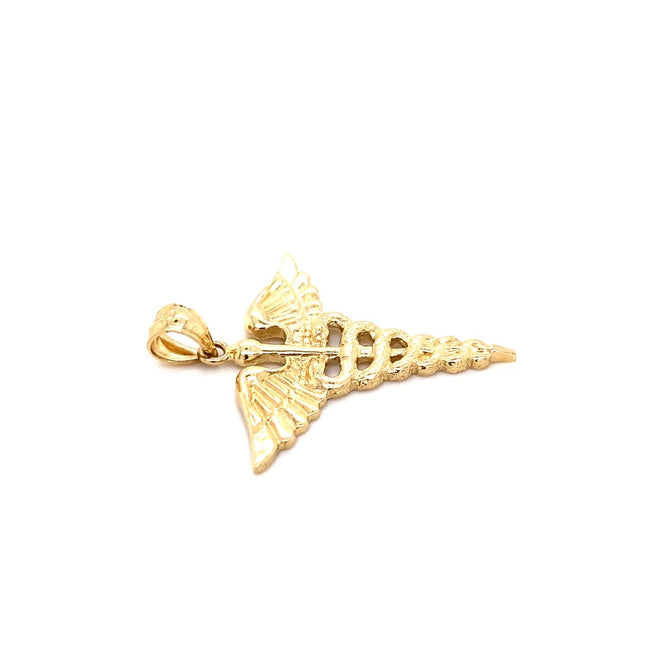 14k real gold medical cross (caduceus) 3.0g-pendant charm-lirysjewelry
