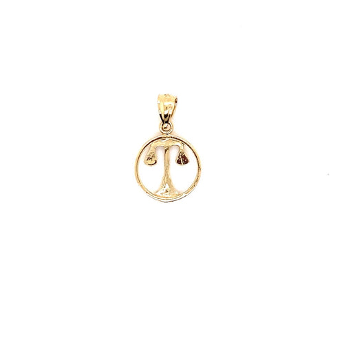14k solid gold Libra 1.4g-pendant charm-lirysjewelry