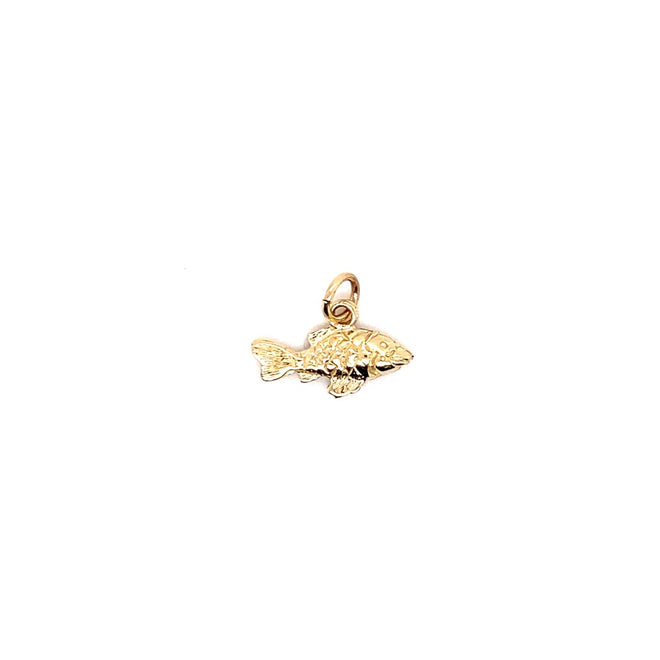 14k solid gold fish 0.8g-pendant charm-lirysjewelry