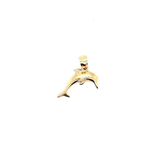 14k genuine gold dolphin 1.2g-pendant charm-lirysjewelry