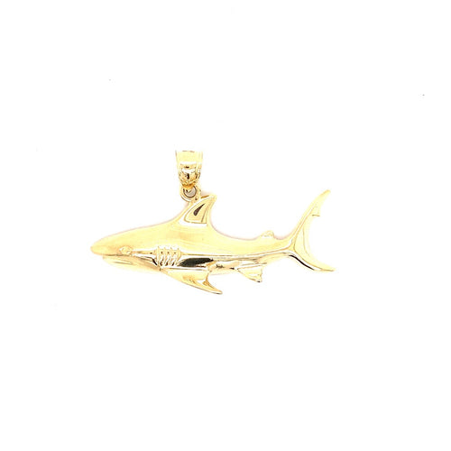 14k genuine gold shark 6.5g-pendant charm-lirysjewelry