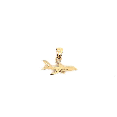 14k solid gold plane 0.8g-pendant charm-lirysjewelry