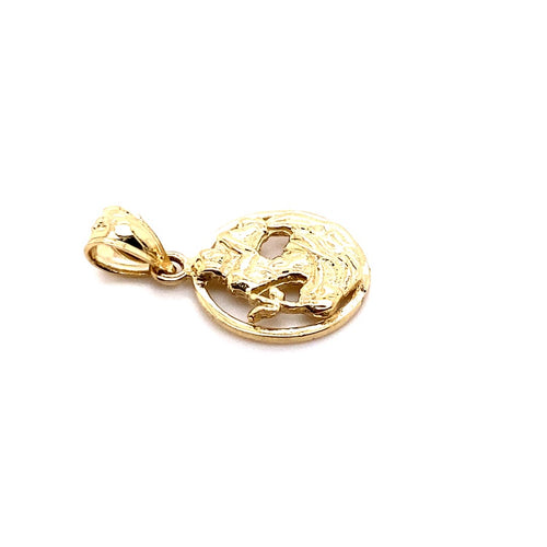 14k solid gold Aquarius 1.4g-pendant charm-lirysjewelry