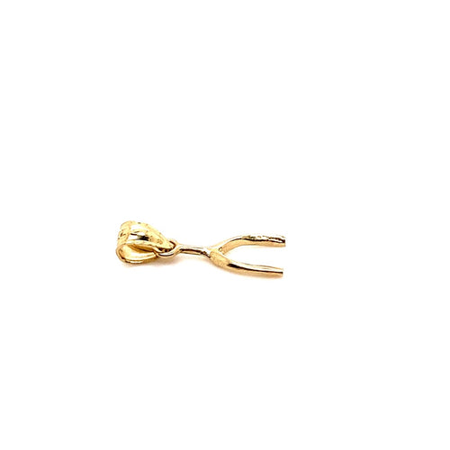 14k solid gold wishbone charm 0.5g-pendant charm-lirysjewelry