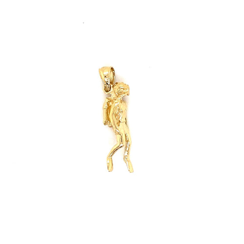 14k real gold scuba diver charm 3.4g-pendant charm-lirysjewelry