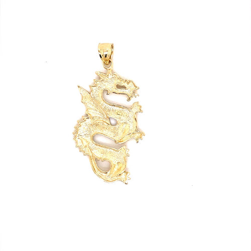 14k genuine gold dragon charm 6.7g-pendant charm-lirysjewelry