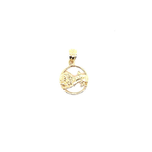 14k solid gold lion 1.8g-pendant charm-lirysjewelry