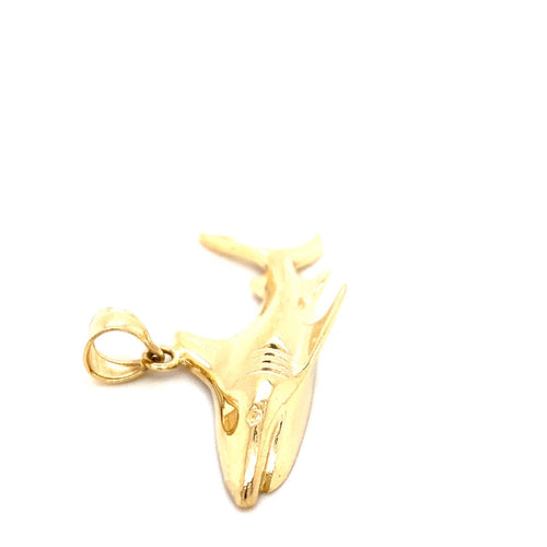 14k real gold shark charm 2.8g-pendant charm-lirysjewelry