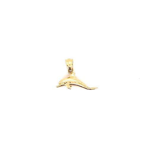 14k real gold dolphin 08g-pendant charm-lirysjewelry