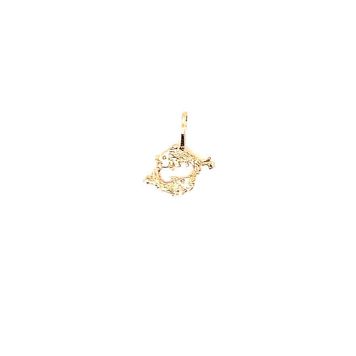 14k genuine gold Pisces charm 0.3g-pendant charm-lirysjewelry