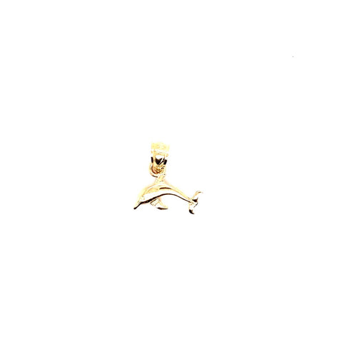 14k genuine gold dolphin 0.5g-pendant charm-lirysjewelry