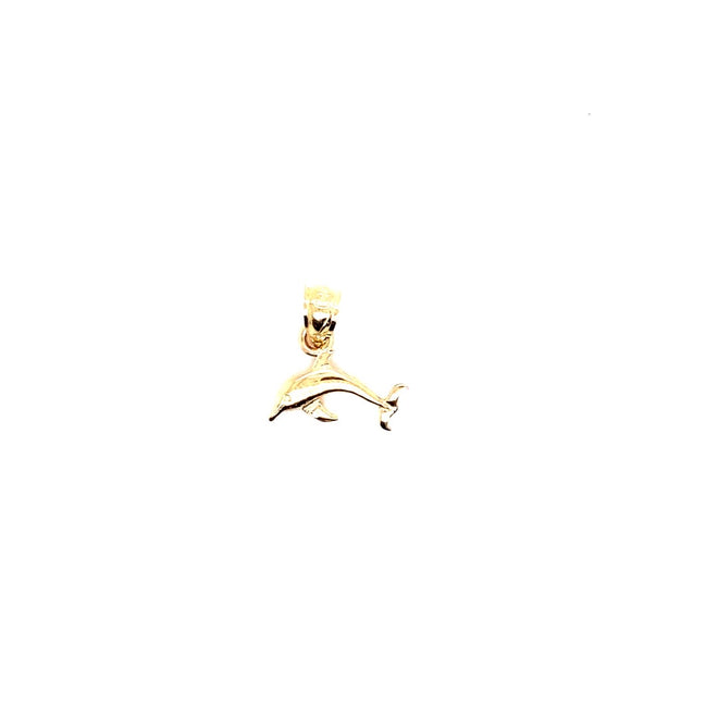14k genuine gold dolphin 0.5g-pendant charm-lirysjewelry