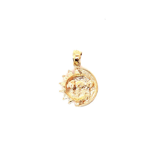 14k genuine gold sun/moon 2.6g-pendant charm-lirysjewelry