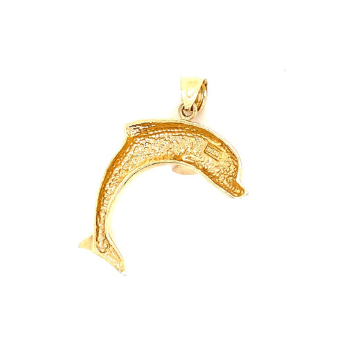 14k genuine gold dolphin charm 5.3g-pendant charm-lirysjewelry