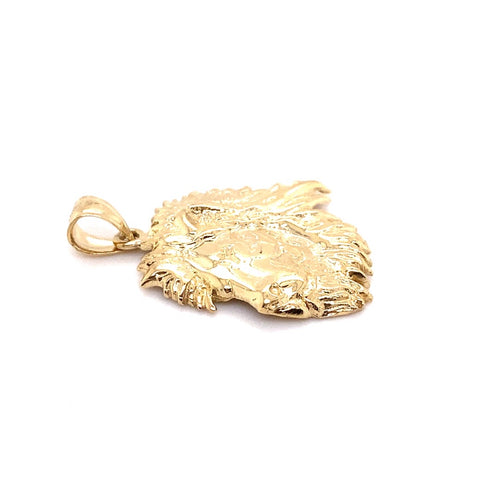 14K real gold lion 5.2g-pendant charm-lirysjewelry