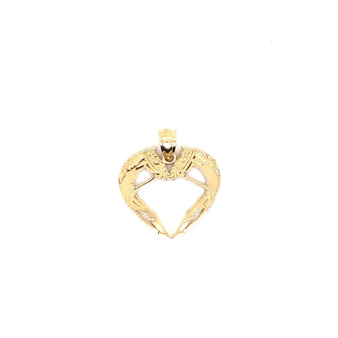 14k real gold horses 1.8g-pendant charm-lirysjewelry
