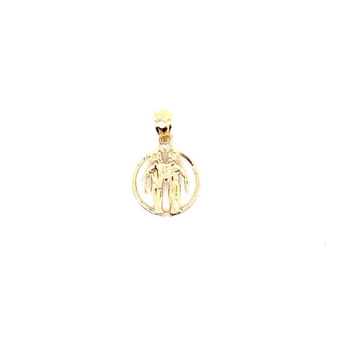14k solid gold Gemini 1.4g-pendant charm-lirysjewelry