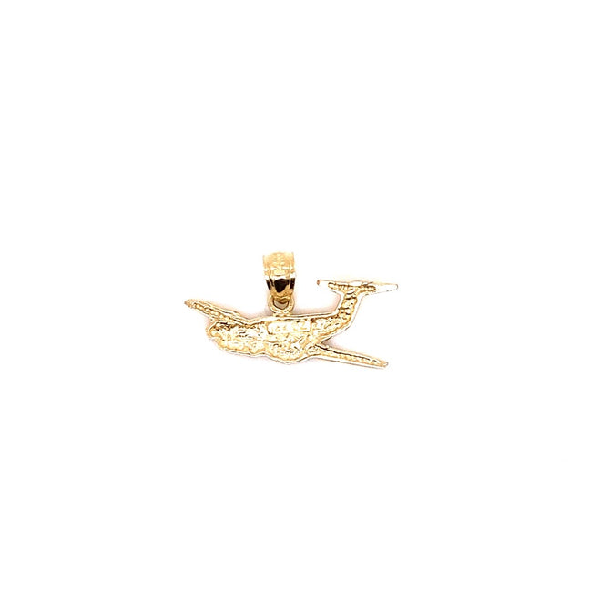 14k solid gold plane 1.3g-pendant charm-lirysjewelry