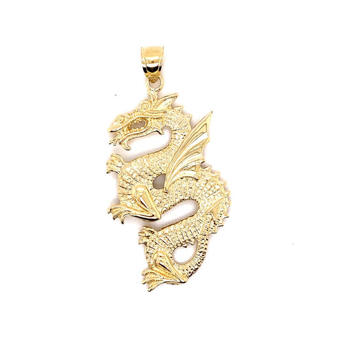 14k genuine gold dragon charm 6.7g-pendant charm-lirysjewelry