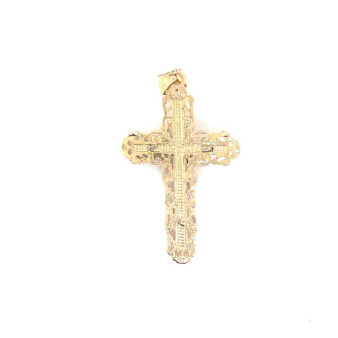 14k real gold crucifix 3.5g-pendant charm-lirysjewelry