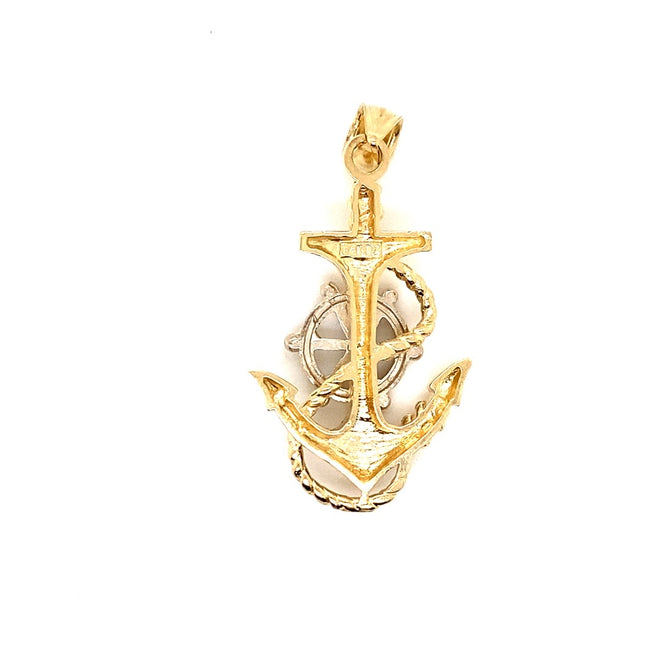 14k solid gold anchor charm 6.0g-pendant charm-lirysjewelry