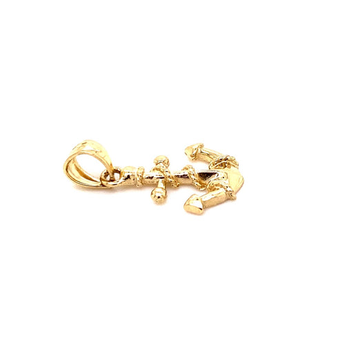 14k solid gold anchor charm 1.0g-pendant charm-lirysjewelry