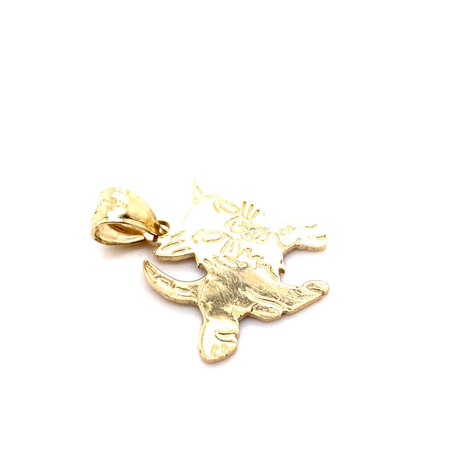 14k solid gold cat 1.4g-pendant charm-lirysjewelry
