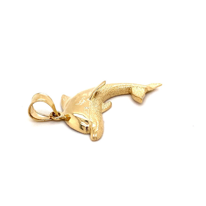 14k genuine gold dolphin 3.8g-pendant charm-lirysjewelry
