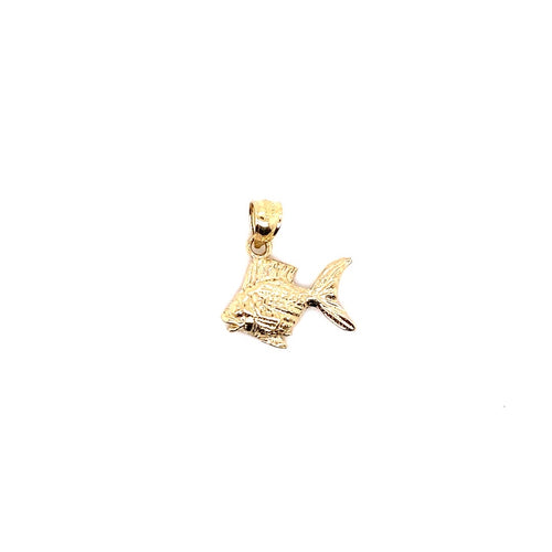 14k solid gold fish 1.3g-pendant charm-lirysjewelry