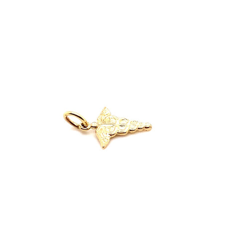 14k solid gold caduceus 0.5g-pendant charm-lirysjewelry
