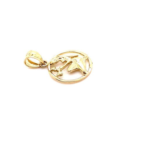 14k solid gold Virgo 1.4g-pendant charm-lirysjewelry