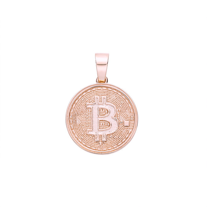 Genuine Gold Bitcoin Crypto Pendant-pendant charm-lirysjewelry