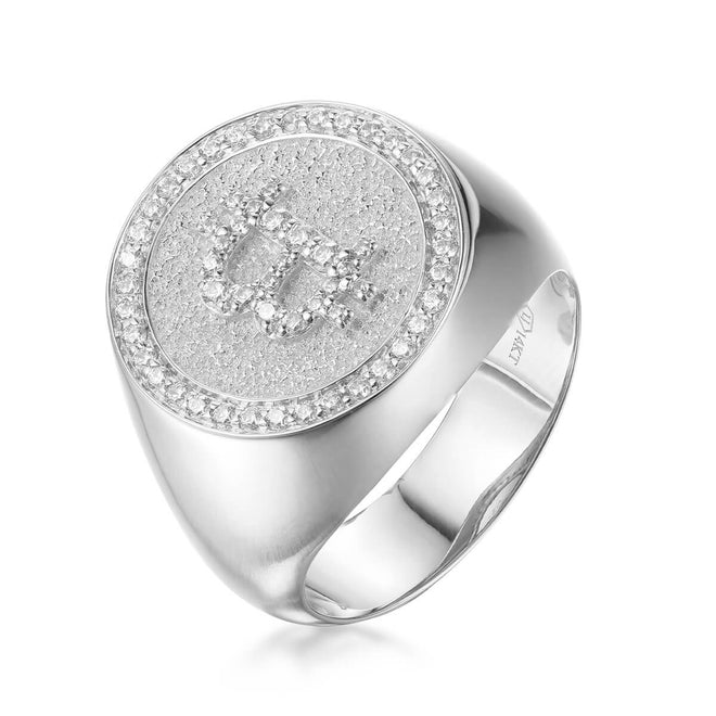 Anillo Bitcoin Con Diamantes