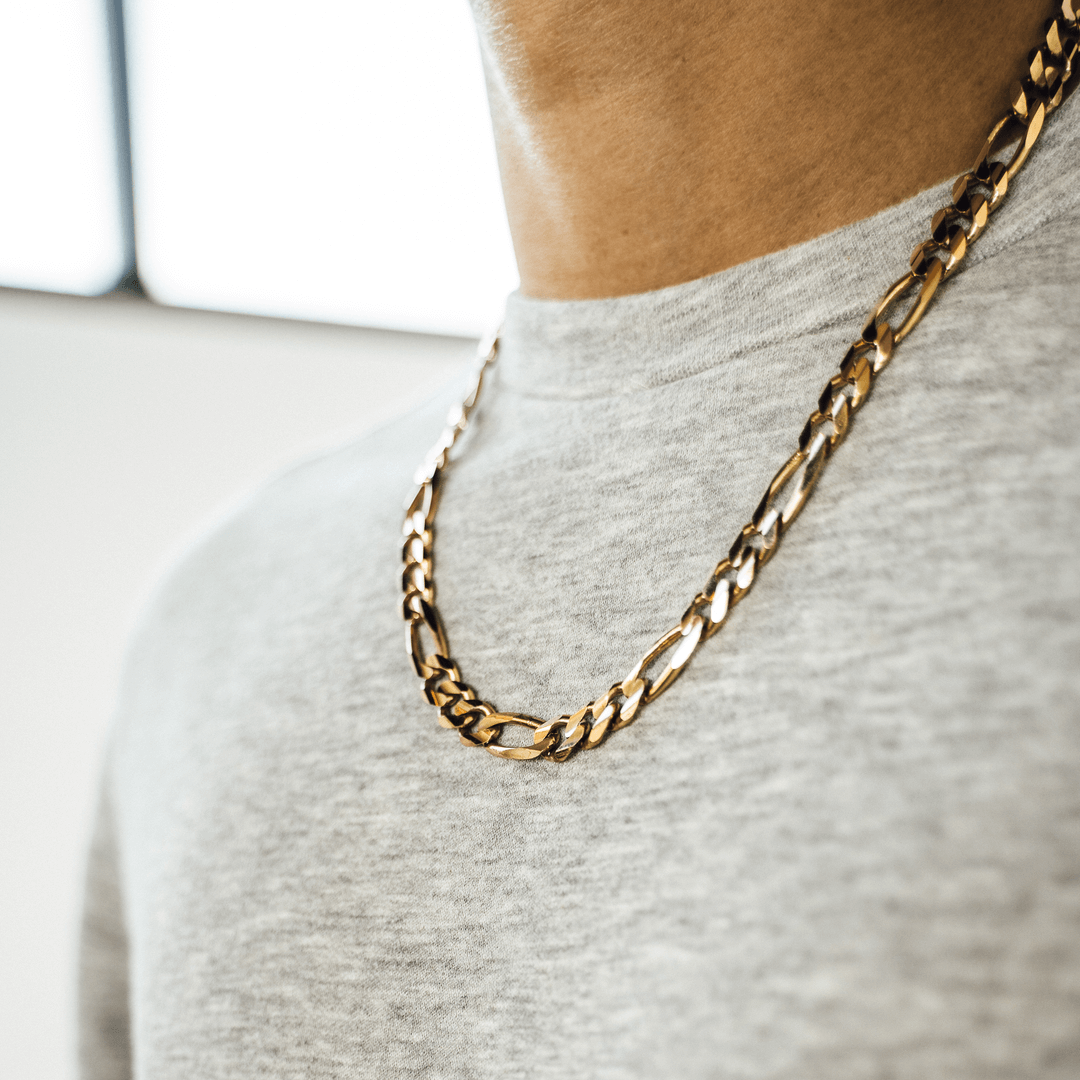 Gold Figaro Chains - 10kt or 14kt Solid Gold | Lirys Jewelry 14kt / 9.5mm / 28