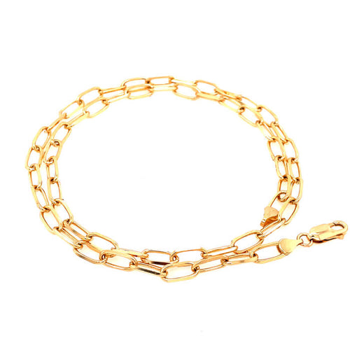 10kt oval link paper clip necklace-chain-lirysjewelry