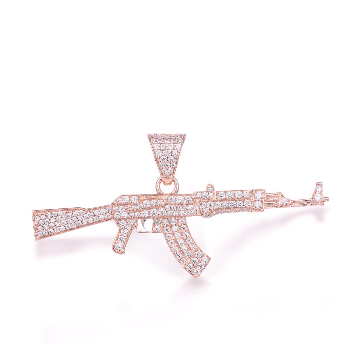 Solid 10K White Gold AK-47 Pendant, Real Gold Gun Pendant AK47 - Jahda  Jewelry Company Custom Gold Rings, Necklaces, Bracelets & Earrings -  Sacramento, California