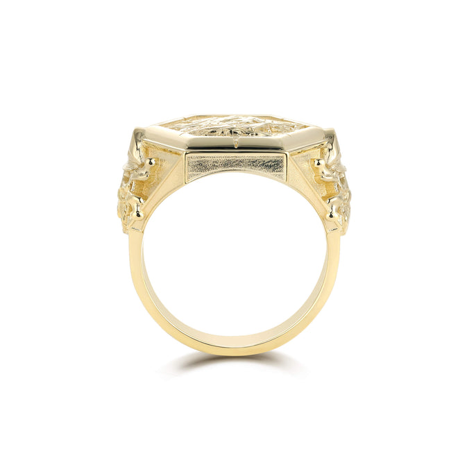 Anillo de sello de barco pirata náutico 