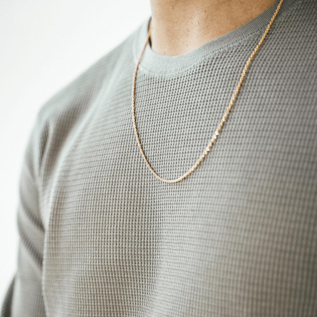 Stainless Steel Gold Plated Rope Chain Necklace 4mm Size 16 to 26 Unisex,  Men