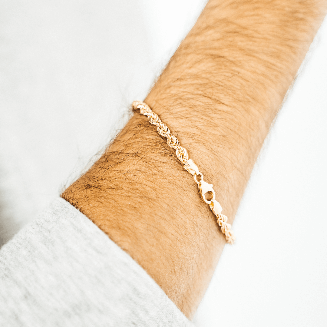 Mens 18kt. Gold Plated Rope Wire Bracelet – Premium Men's Bracelets &  Bracelets for Women in Melbourne, Australia