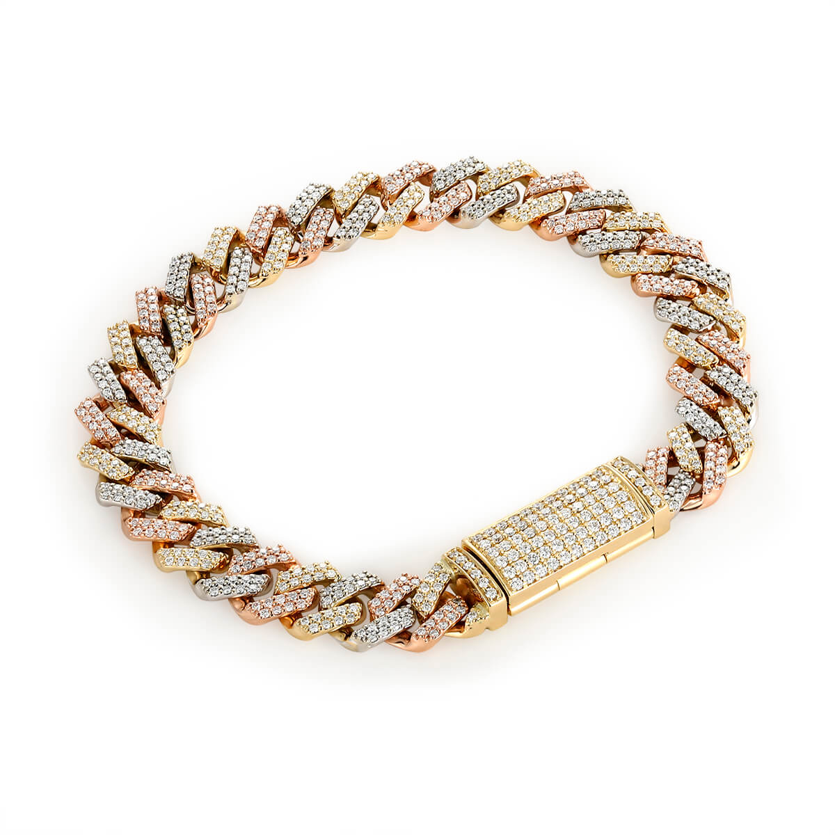 Buy Mens Miami Cuban Link Diamond Bracelet, Cubic Zirconia Bracelet, White  Gold Bracelet, CZ Bracelet, Womens Bracelet, Iced Out Jewelry 166 Online in  India - Etsy